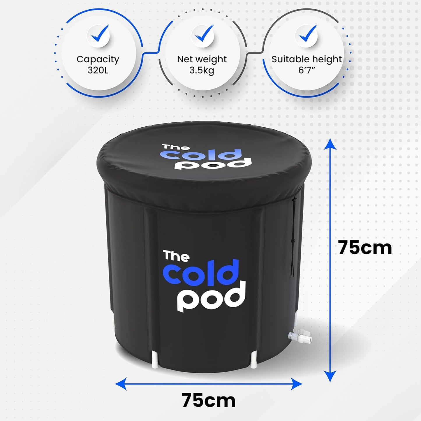 Portable 320L Ice Bath Tub